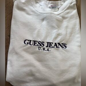 Guess jeans Vintage Crew Neck Sweatshirt Georges Marciano Style 02355 As Is